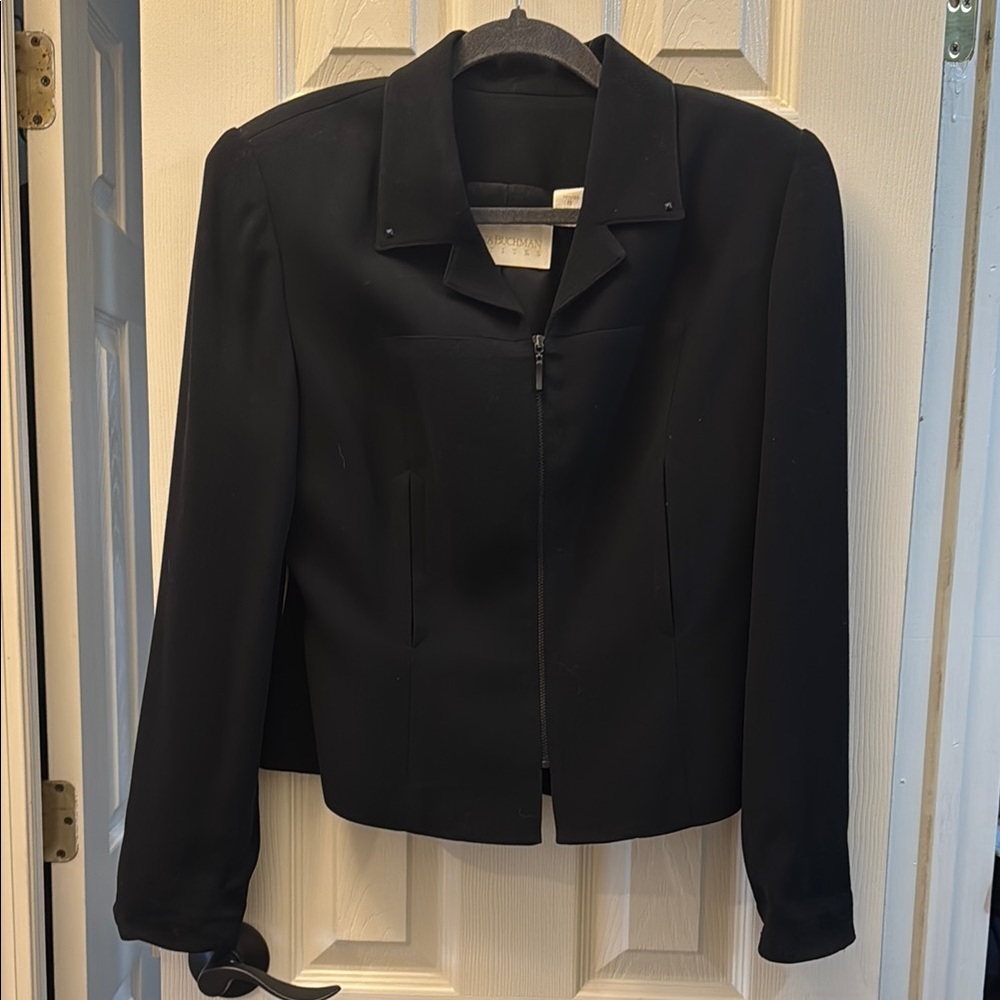 Dana Buchman Black Blazer Structured Professional Suit Jacket